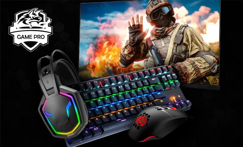 Auriculares, teclado y ratón gaming Game Pro